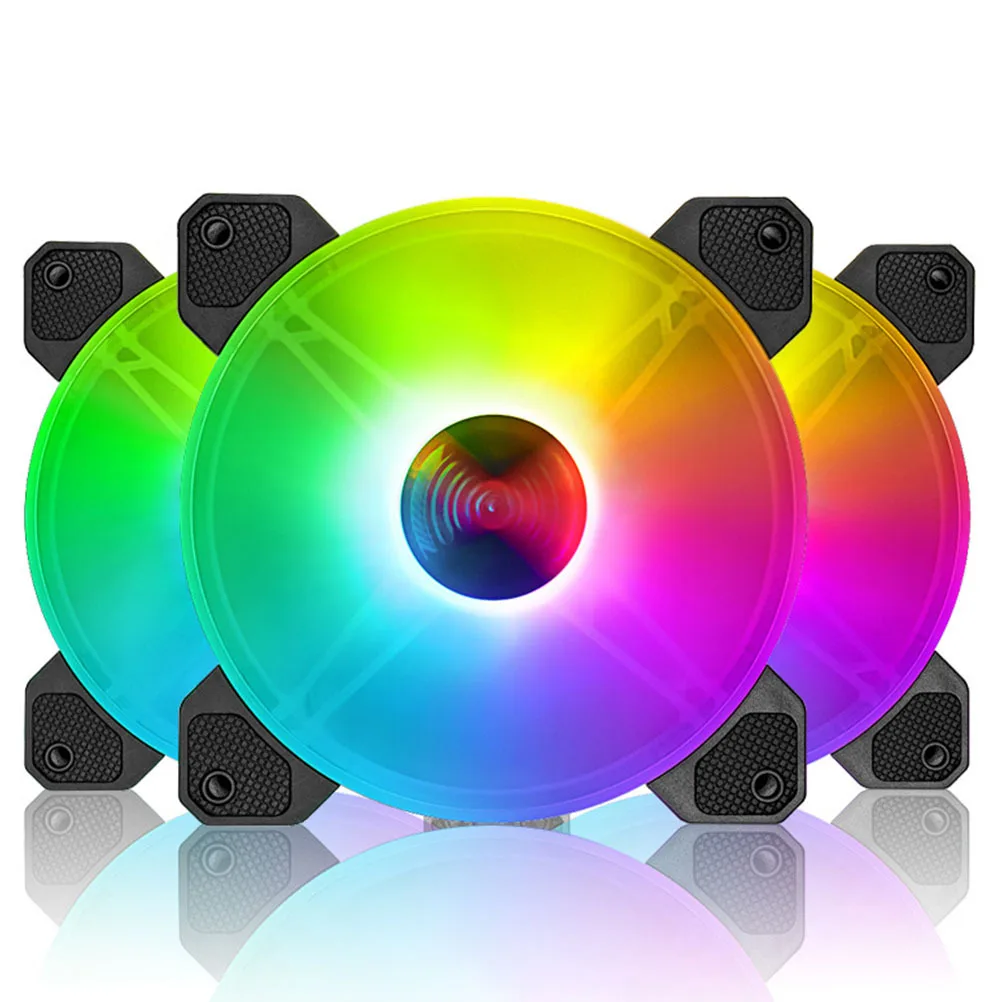 

2 шт., 14 см, охлаждающие вентиляторы для корпуса RGB, кулер для настольного компьютера, бесшумные вентиляторы, рассеивание тепла, бесшумные кулеры для корпуса, Rgb-кулер для компьютера