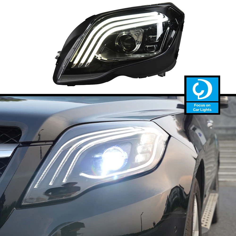 

Car Front Headlight for Benz GLK GLK200 GLK260 GLK300 LED 2008-2015 HeadLamp Styling Dynamic Turn Signal Lens Automotive