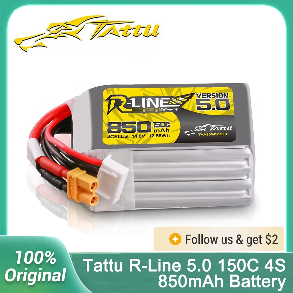 Drone Battery 4S - Tattu R-Line 5.0 850mAh 4S 150C