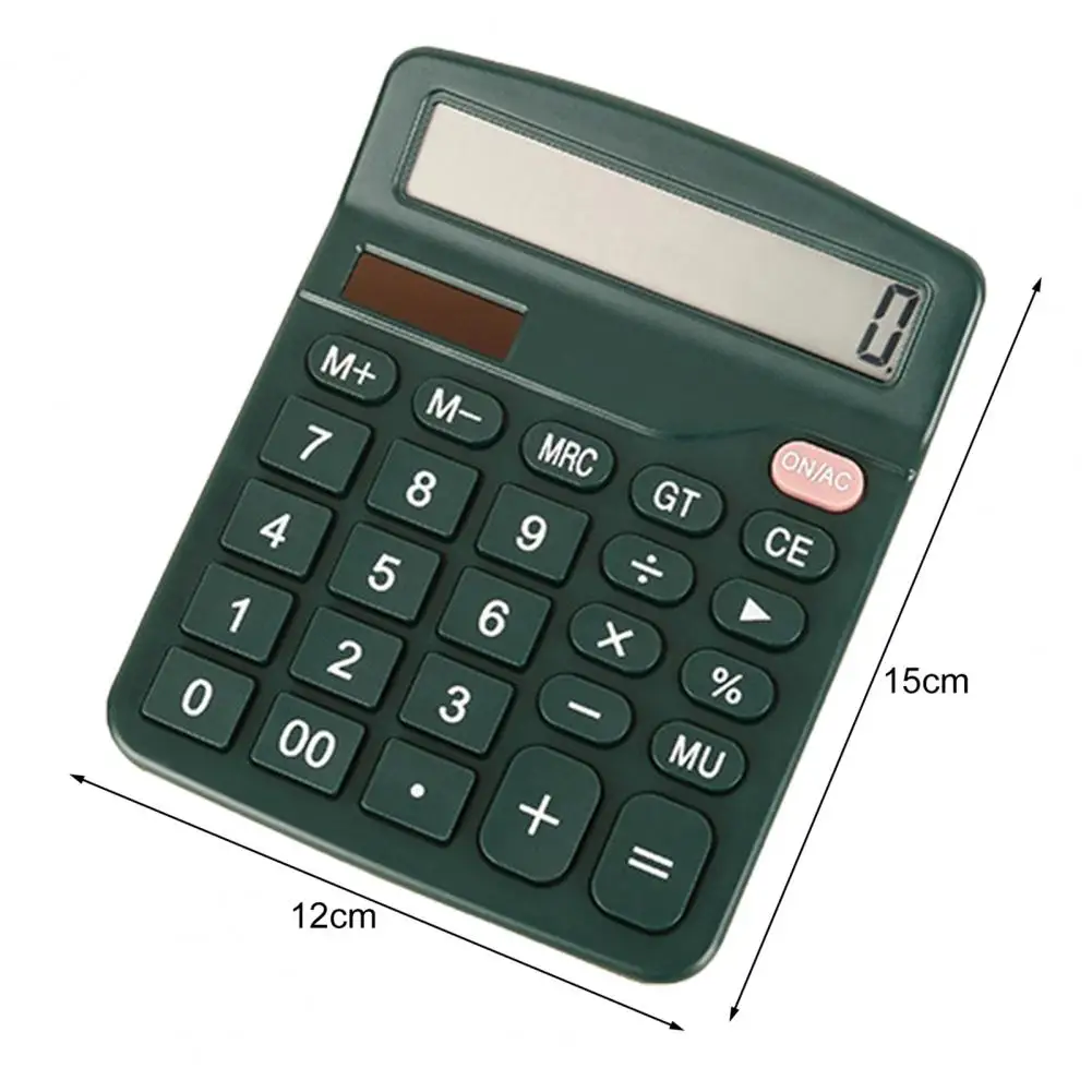 Power Supply Mini Calculator Compact Mini Arithmetic Calculator Practical 12 Digits Display Ultra-thin Desktop Calculator