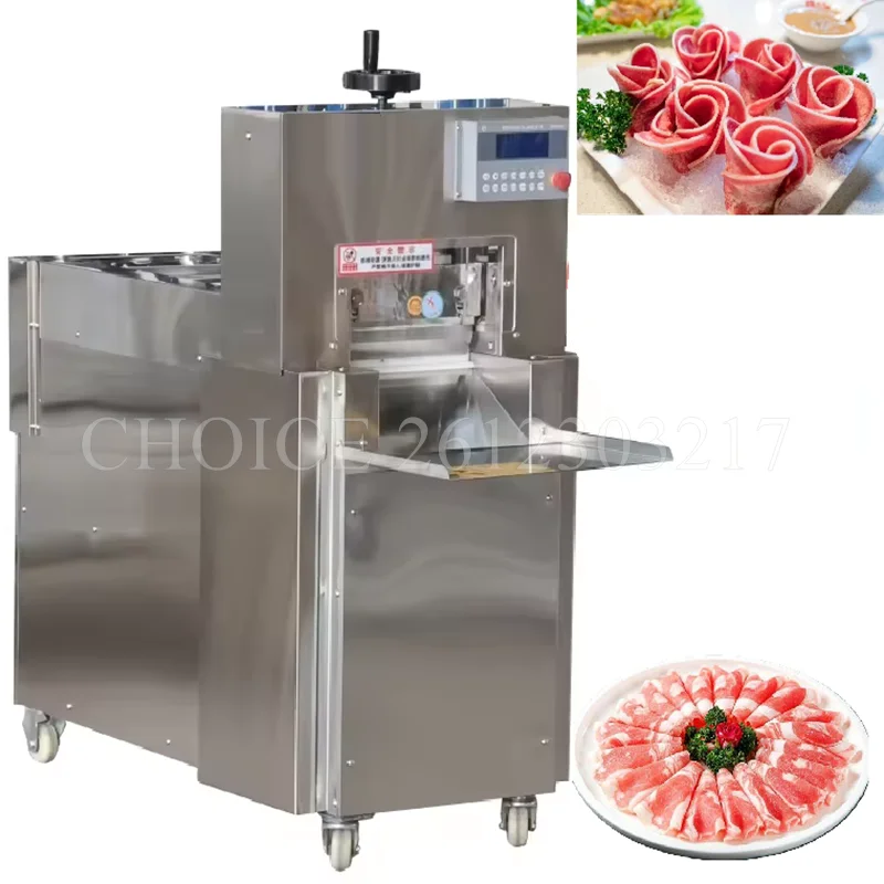 

Commercial Automatic Frozen Meat Slicer Numerical Control Mutton Slicer Cutting Mutton Roll Machine Electric Fat Beef Meat Roll