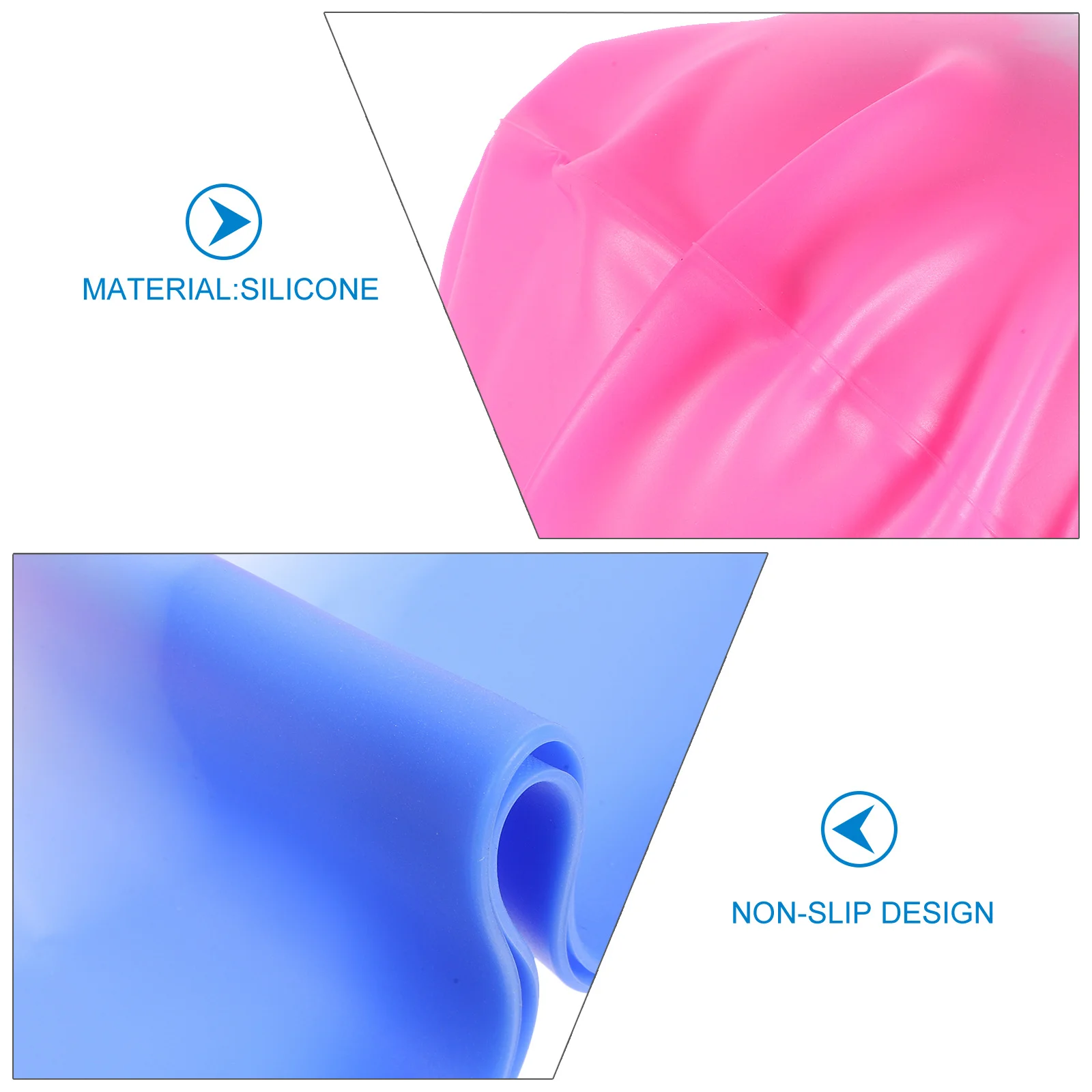 

Silicone Swim Cap Unisex Non-Slip Design Fashionable Swimming Hat for Men and Women Hair Protector Swim Cap for Hair