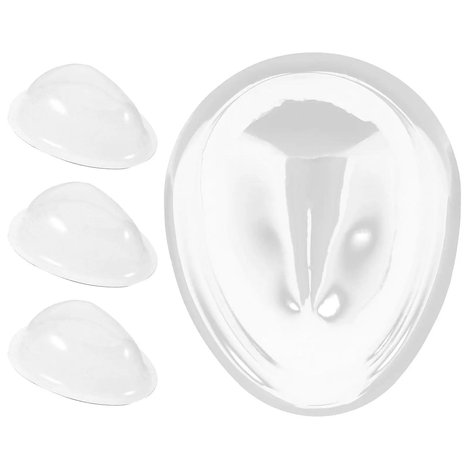 Masque de protection transparent pour modèles Bjd, 4 pièces, construction en plastique résistant, idéal pour la préservation du maquillage et l'artisanat créatif