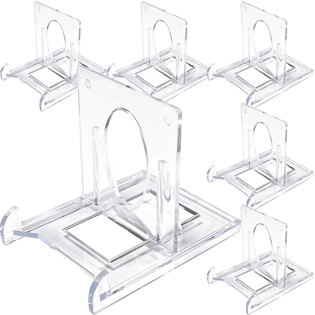 

6 Pcs Game Card Holder Plastic Stand Plate Holders Display Stands Storage Rack for Shelf