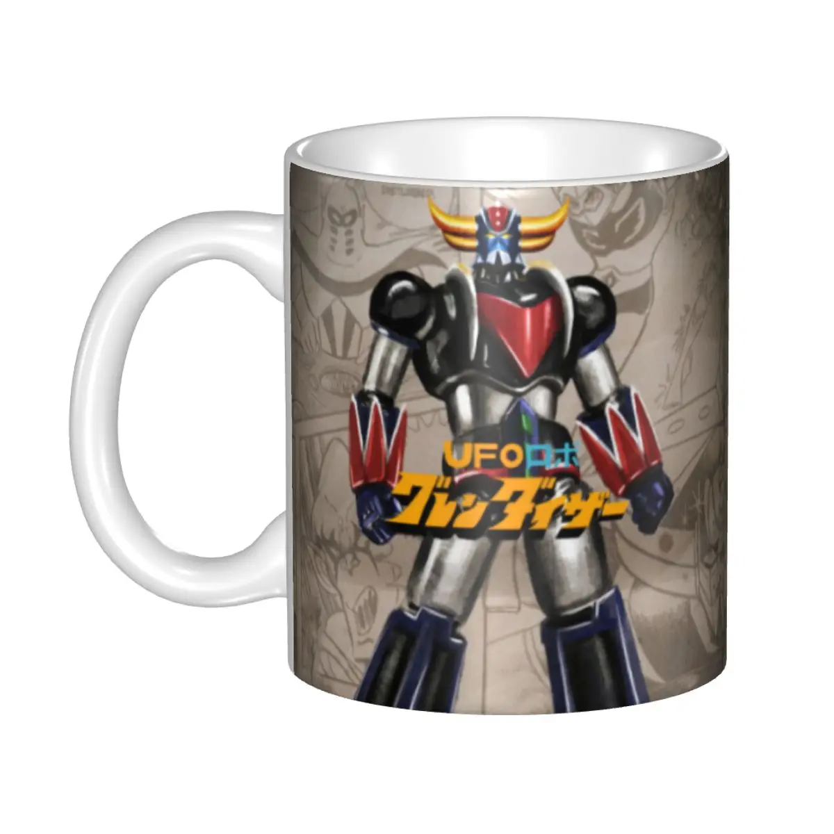 

Mazinger Z Anime Coffee Mug DIY Personalized UFO Robot Goldorak Ceramic Mug Cup Creative Gift
