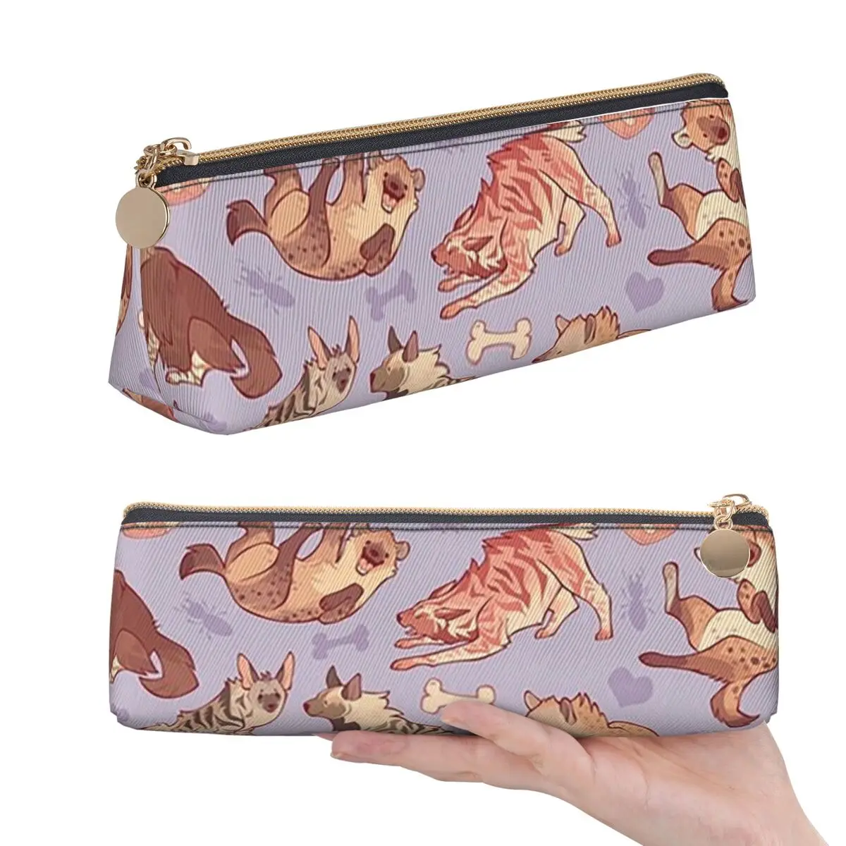 Hyenas In Lavende Federmäppchen für Studenten, Geschenke, Stiftbox, Bleistiftbeutel, Schreibwaren, Stifthalter, Tasche