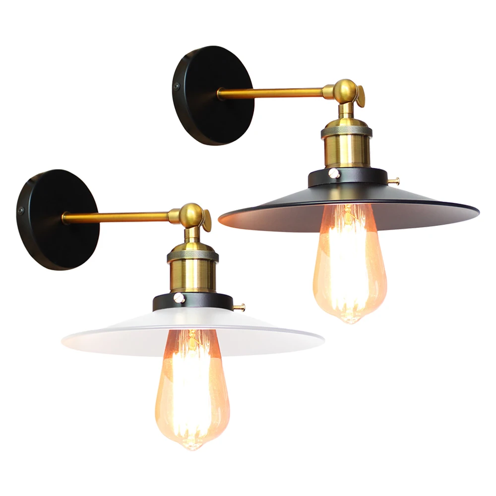 Vintage Wall Light Industrial Retro Loft Ceiling Lamp Bedside Lamp Shade E27 LED Wall Sconce Modern Indoor Home Lighting Fixture