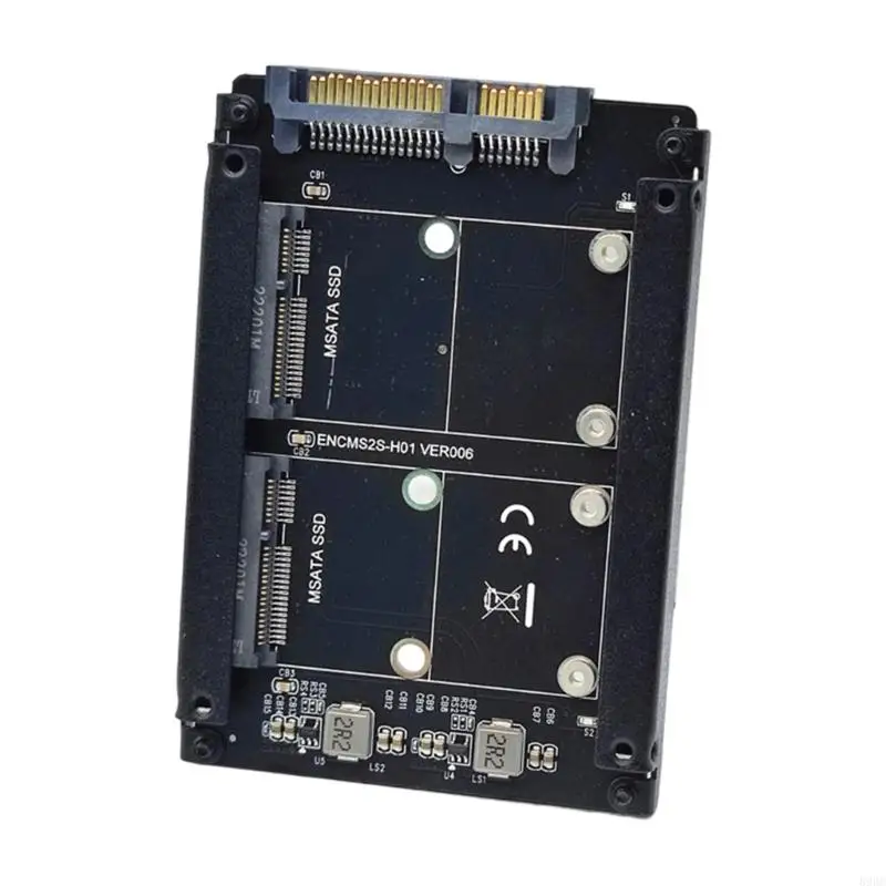

Карта адаптера MSATA-SATA3.0, двойная плата-адаптер mSATA-2,5 дюйма SATA3.0 6 Гбит/с, гнездо для платы преобразователя корпуса