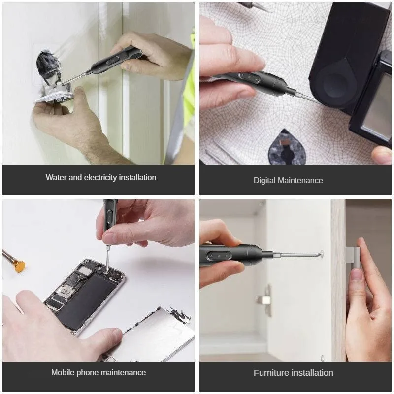 Xiaomi Electric Screwdriver Rechargeable Multifunction Cordless Manual Screwdrivers Household Maintenance Power Screwdriver Set