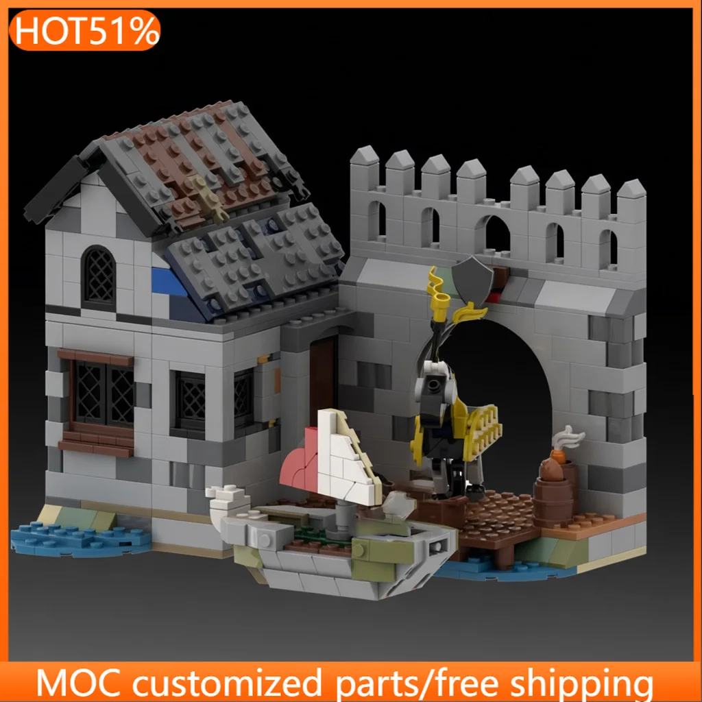 

Набор средневековых зданий 3-в-1, 1371 деталь, 31168, MOC, модульный конструктор, развивающая игрушка, DIY, подарок для мальчика на праздник