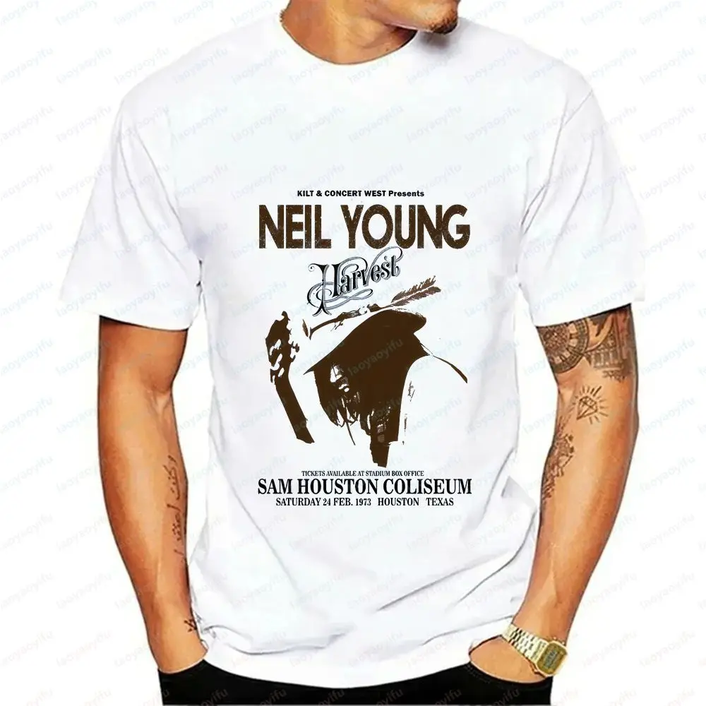 Neil Young - Rock Band Summer Casual Trendy Multi-Purpose Round-neck T-Shirt for Both Men and Women