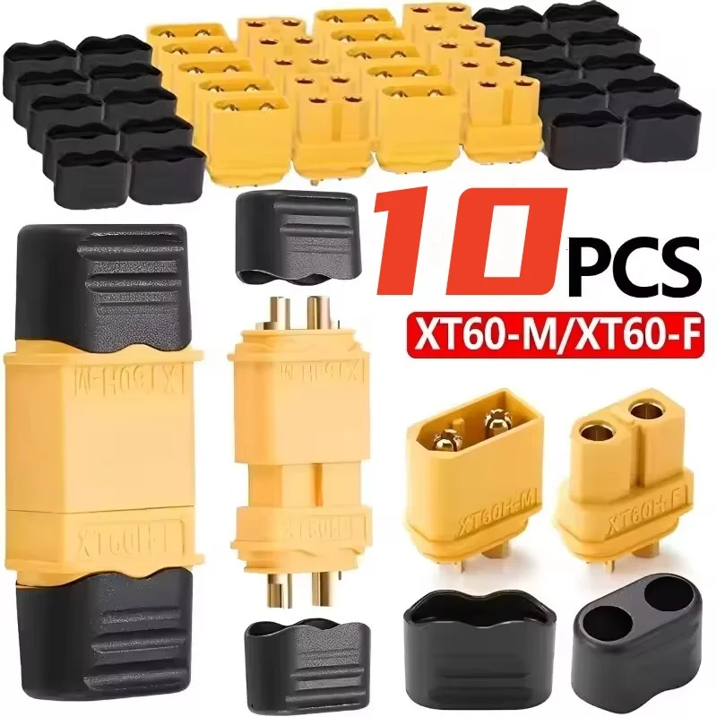 1-10PCS Male & Female Connector XT60 XT90 Plugs Wire Cable Connectors Adapter with Sheath Housing for RC Battery Car Airplane