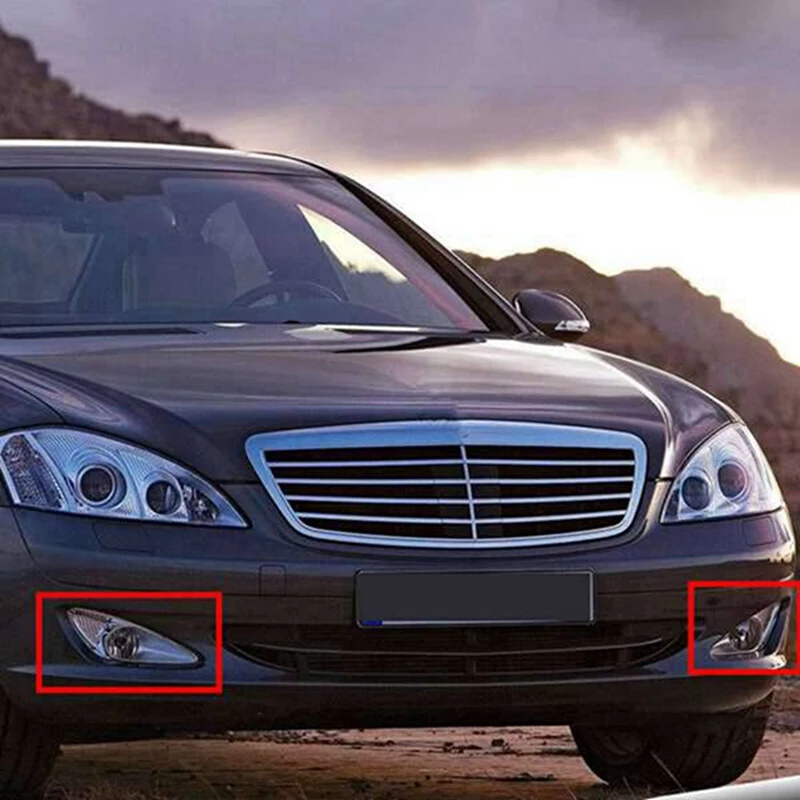 Car Front Bumper Fog Light Fog Lamp For Mercedes Benz W221 S550 S600 2007-2009 Left: 2218200156 Right: 2218200256