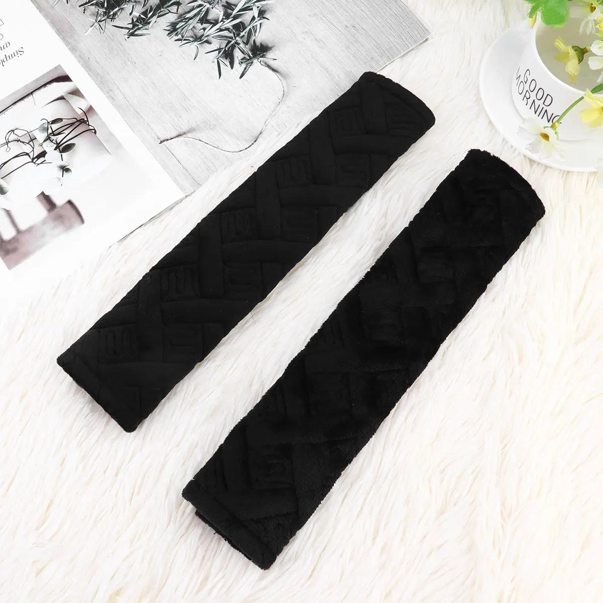 

1Pair Safety Protectors Fashion Design Cushions Removable Pads for Backpack Laptop Bag Diaper Bag Grey