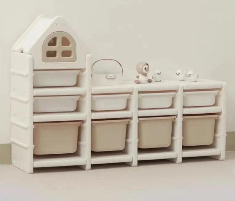 

Children's Toy Storage Organizer Plastic Shelves for Living Room and Dining Kids Furniture Cabinet