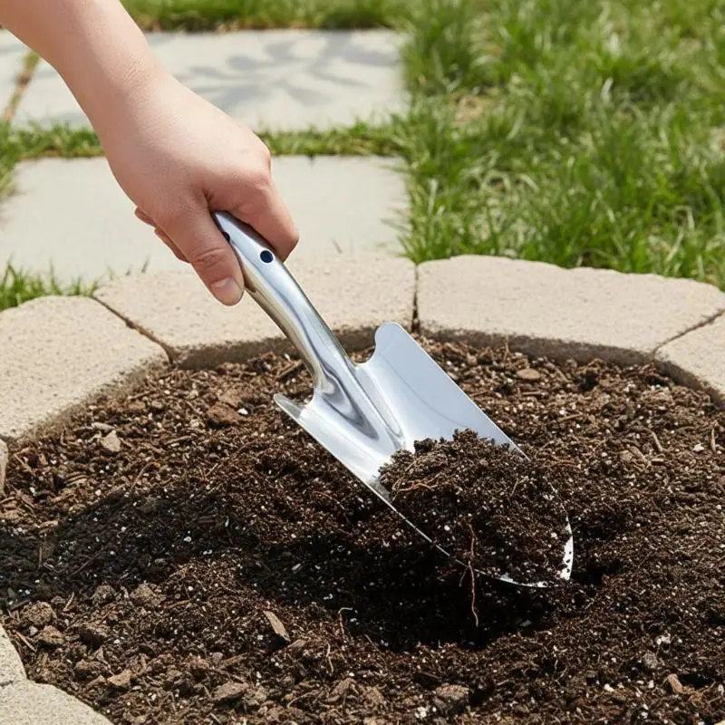 Stainless Steel Small Shovel Planting Flowers Garden Tools Pot Planting Gardening Digging Soil Flower Spade Gardening Tool