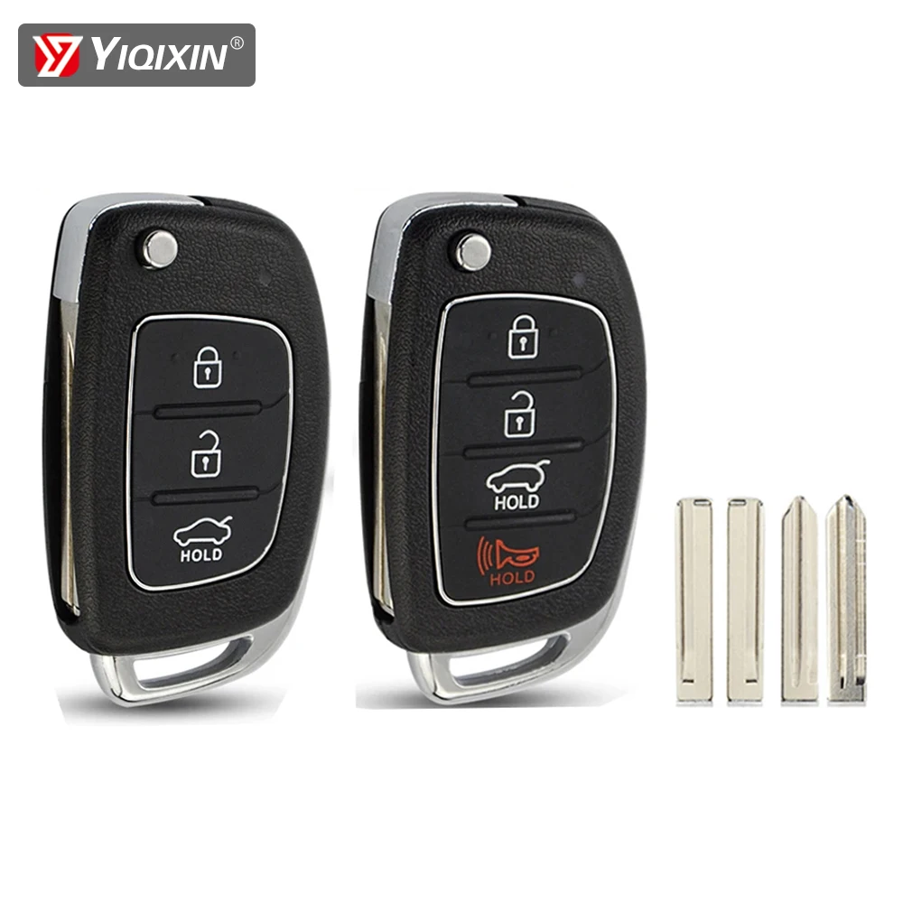 Flip Remote Car Key Shell Case Cover Fob For Hyundai Solaris Verna ELANTRA Santa Fe IX35 IX45 I10 I20 I30 I40 Series 3/4 Buttons