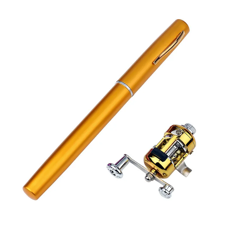 

Y723 Aluminum Alloy Pen-shaped Fishing Rod Mini Portable Pocket Fish Rod Ice Raft Fishing Bridge Fishing 1 meter A-P