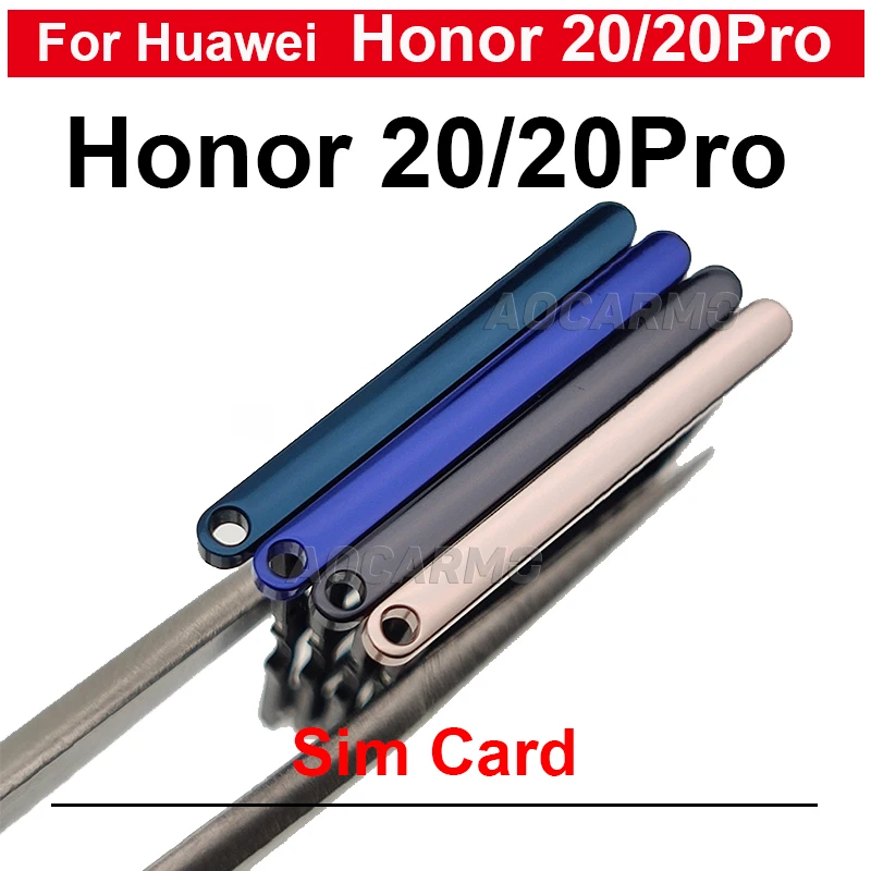 1Pcs For Huawei Honor 20 Pro 20Pro SIM Card Tray Slot Holder Replacement Parts