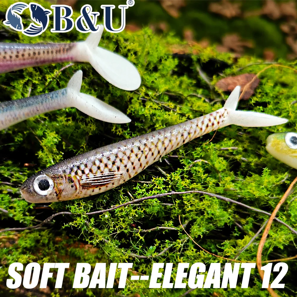 

B&U Soft Swimbait Fishing Lures Freshwater/Saltwater Tackle for Bass Trout Pike Predator Fish Paddle Tail