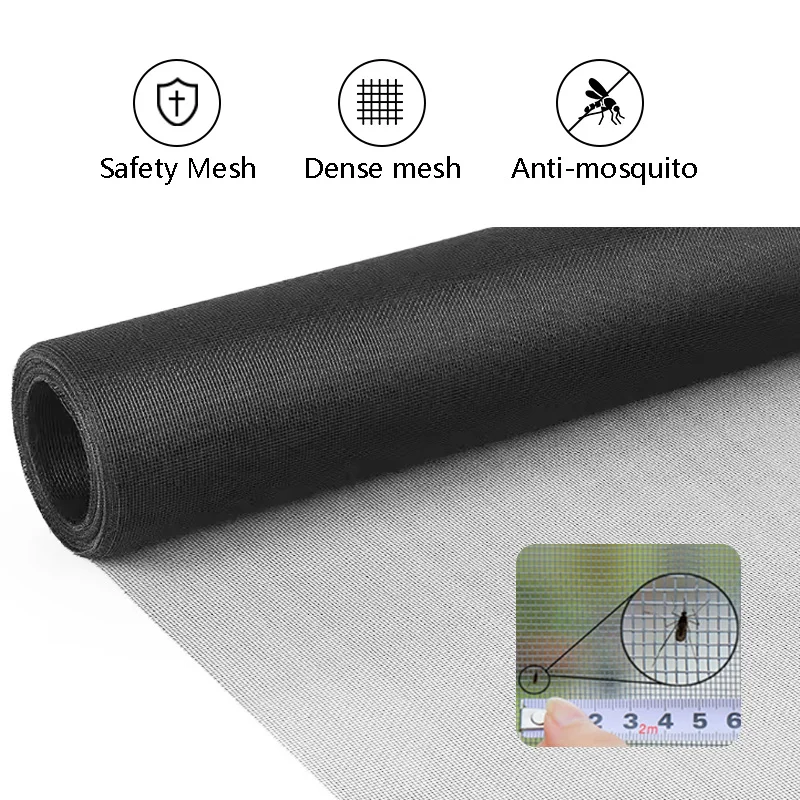 Black PP Nano-Mesh Window Screen, a High-End Insect-Proof Screen, Blocks Insects While Maintaining Air Circulation