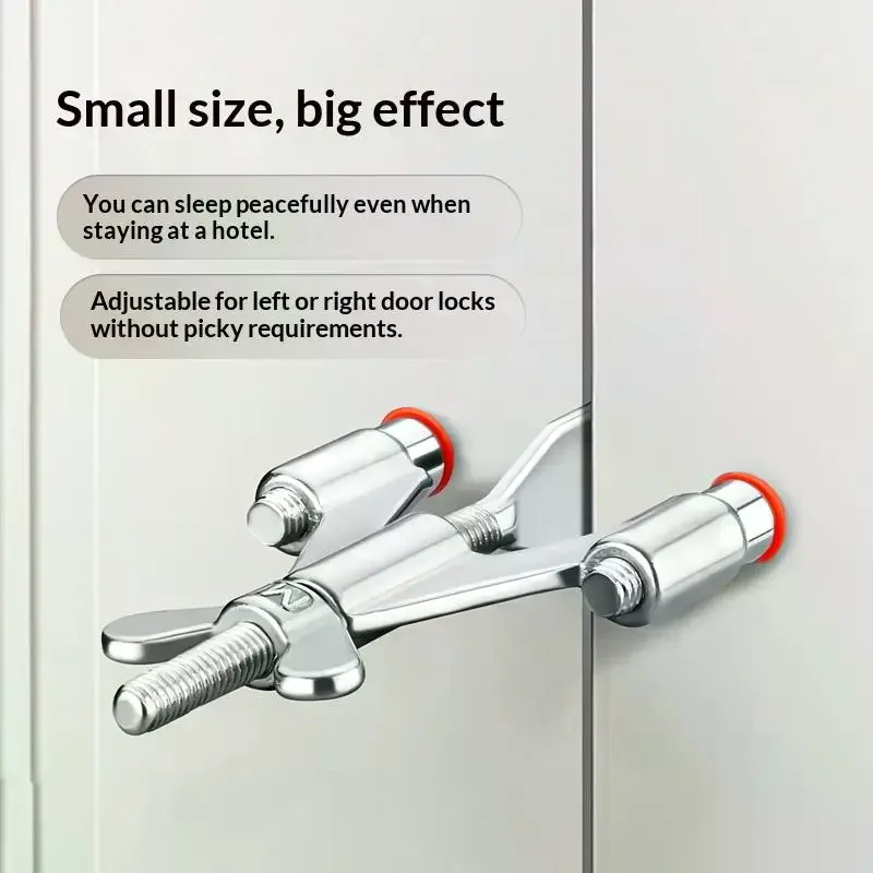 Stainless Steel  Privacy Extra Security Lock Anti Theft Inside Door Locks For Traveling Home Bedroom Apartment