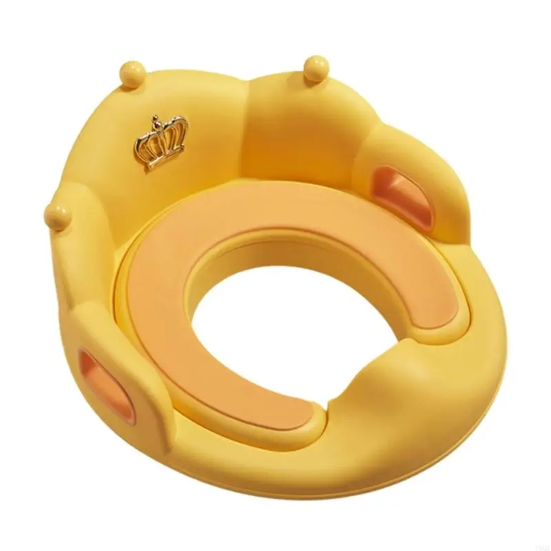 19QF Toilet Seats for Boys Girls Potty Training Toilet Seats with Handle Splash Guard Rubber Rims Children Potty Seats