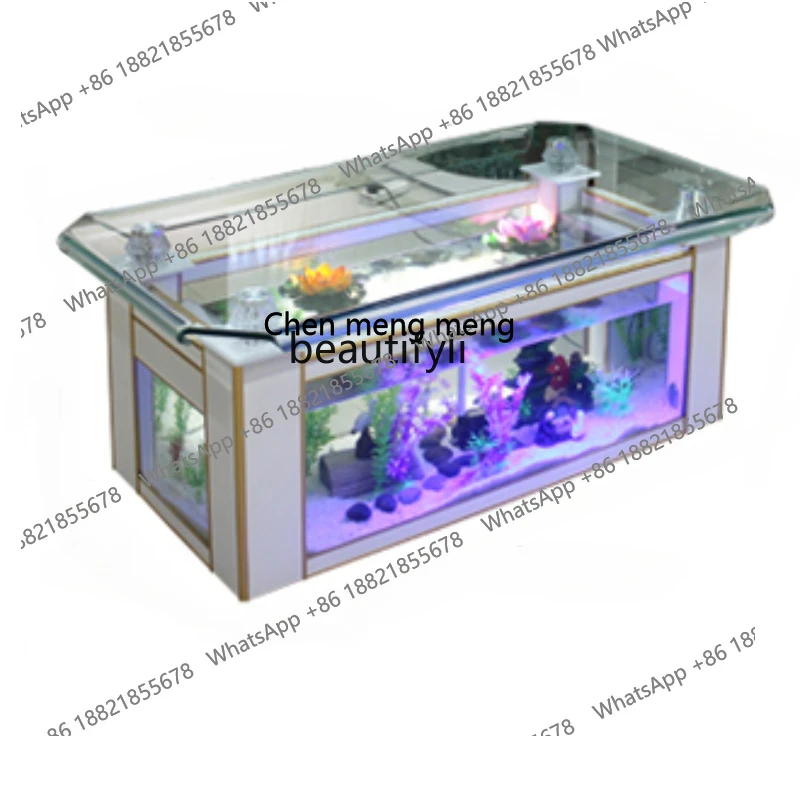 

Ecological Tea Table Fish Tank Aquarium Glass Rectangular Large Creative Home Living Room Tea Table Fish Globe