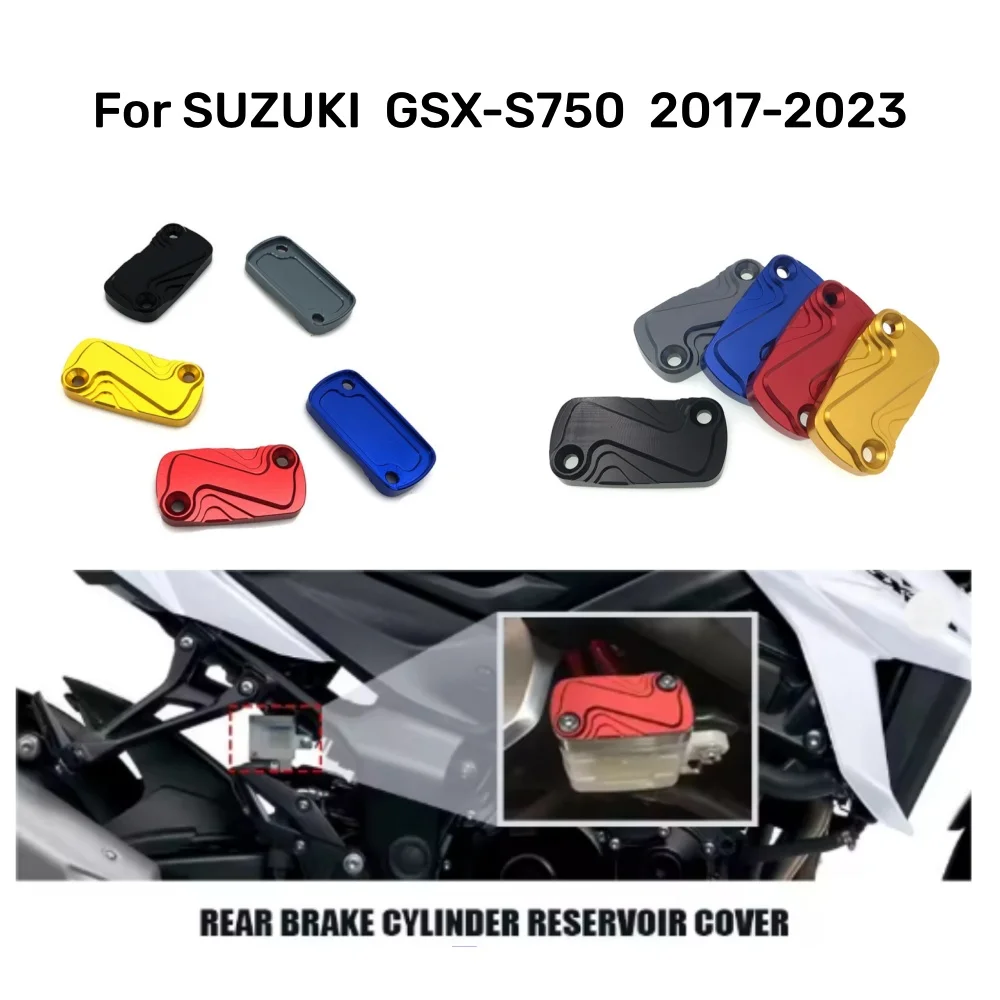 

For SUZUKI GSX-S750 GSXS750 GSX S750 GSX S 750 2017-2023 GLADIUS Motorcycle Rear Brake Reservoir Cover Oil Fluid Cylinder Cap