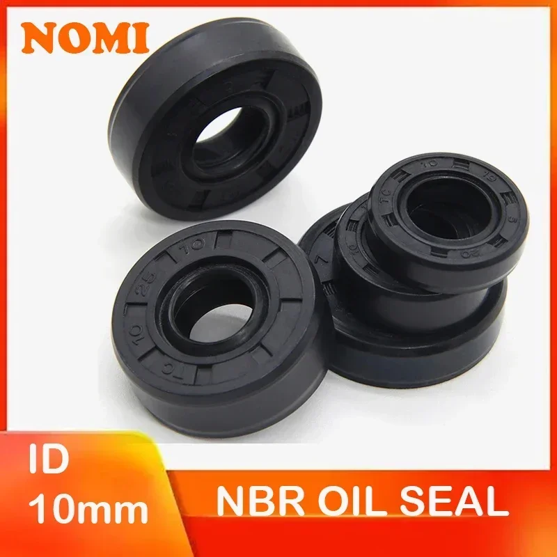 

2/5pcs ID 10mm NBR Nitrile Rubber Oil Seal TC-10*17/18/19/20/22/25/26*5/7/8/10mm Nitrile Rubber Shaft Double Lip Oil Seals