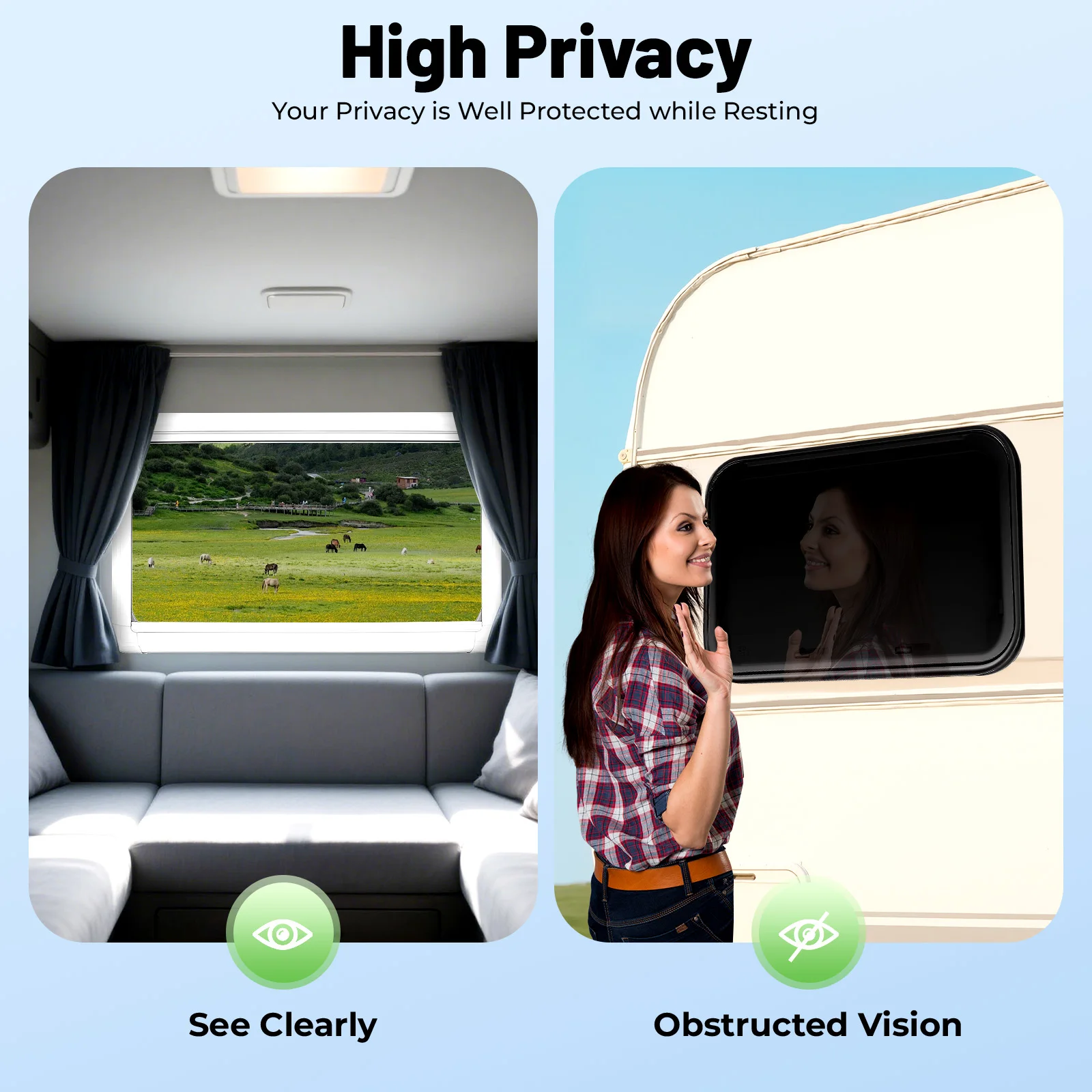 Caravan Extrapolated Ventilation Window 2 PCS RV Vertical Slide Window With Blind Screen Aluminum Alloy Frame Waterproof