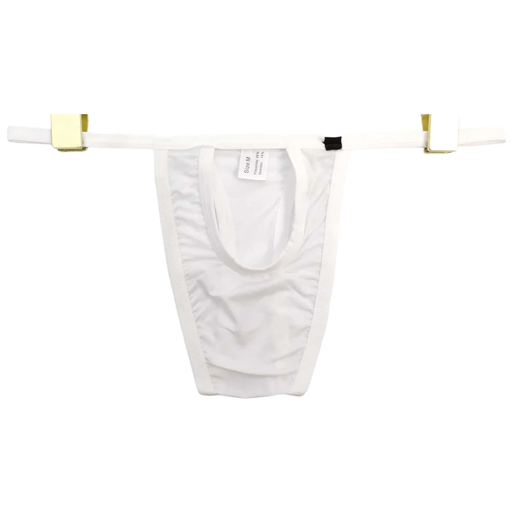 Mens Thong IceSilk Underwear Breathable Sexy LowWaist Hollow Thin Strap GStrings