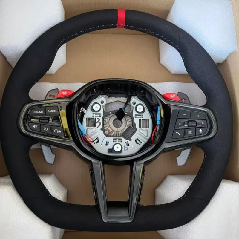 

Custom D-Shape Upgraded LCI Steering Wheel For BMW G30 G31 G32 G01 X3 G02 X4 G87 M2 G80 M3 G82 M4 G42 G20 LCI F90 M5 G11
