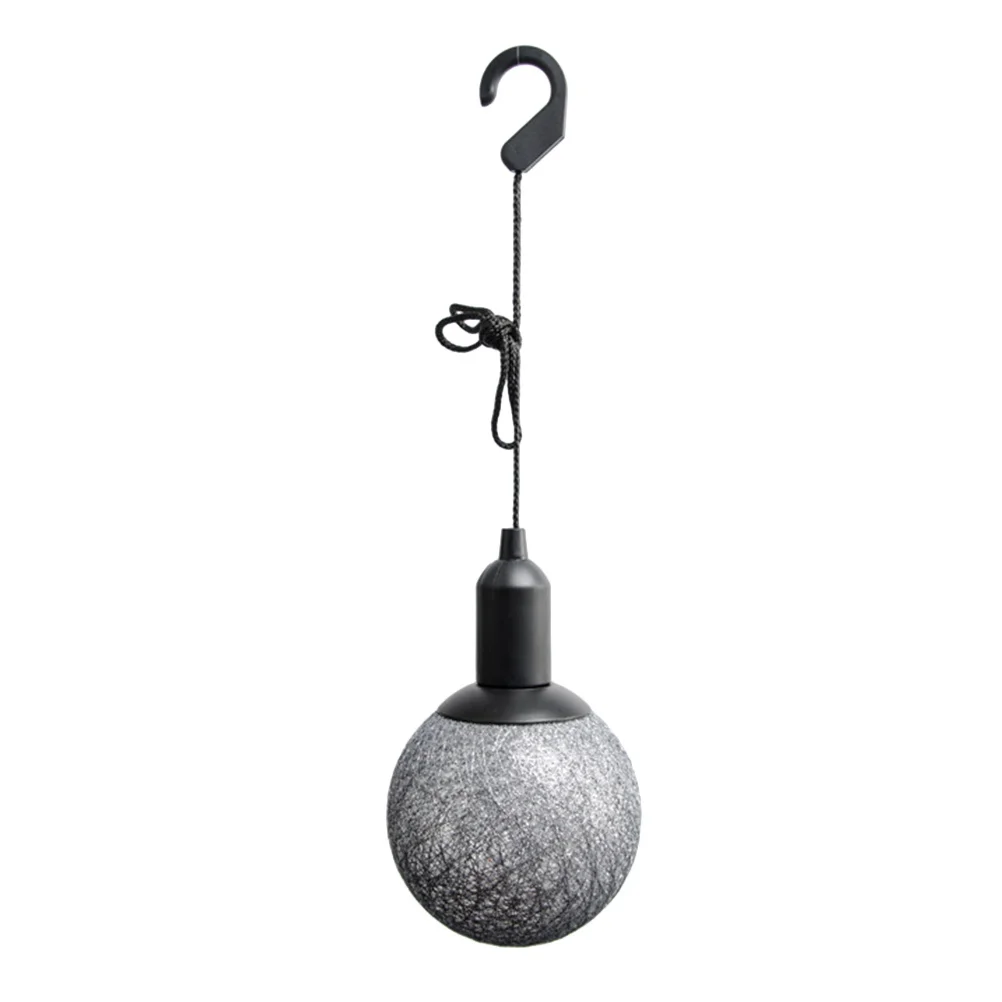 Led سلسلة الثريا رمادي القطن الكرة سحب الحبل ضوء لغرفة المعيشة غرفة نوم زينة عيد الميلاد ليلة مصباح إضاءة داخلية #2