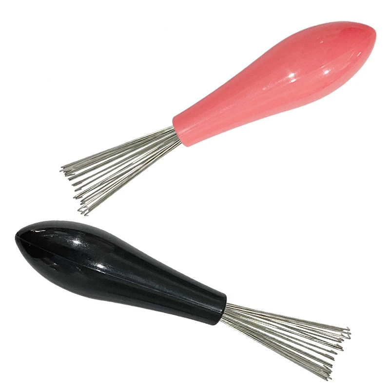 Peigne brosse à cheveux nettoyant plastique métal dissolvant de nettoyage outil intégré dissolvant poignée enchevêtrement peigne à cheveux accessoires couleur aléatoire