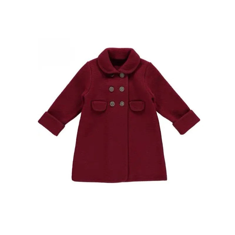 Icjaehao filles automne hiver rétro manteau britannique enfants nouvelles vestes hiver rembourré coton rembourré manteaux veste tenues vêtements