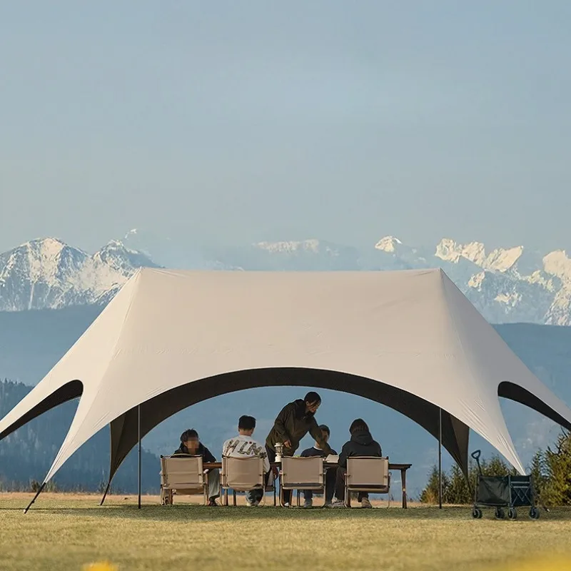 

Quickly Build Camping Sun Shelter Outdoor Sun Protection Portable Large Space Ventilated Waterproof Windproof Outdoor Shelter