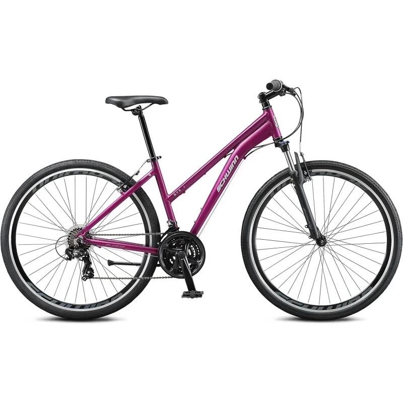 GTX Comfort Adult Hybrid Bike, Men and Women, Dual Sport Bicycle, 700c Wheels, Step-Through or Step-Over Lightweight Aluminum Fr