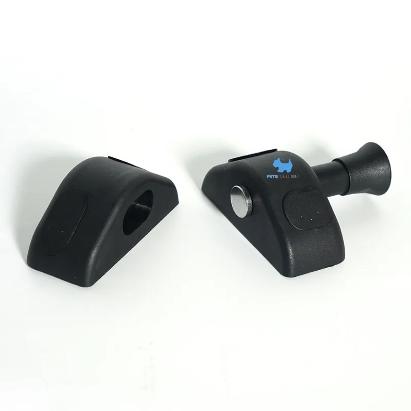 Suitable for stainless steel dog cage magnetic door bolt door card pet two-way anti-skid accessories