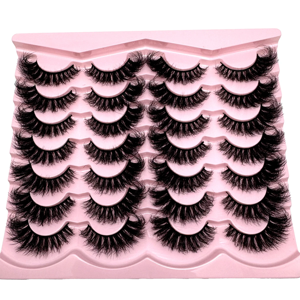 14ペア 18-25mm 3Dミンクつけまつげ バルク フェイク ドラマチック ボリューム ラッシュ ウィスピー ナチュラル ミンクつけまつげ パック ロング 卸売 つけまつげ