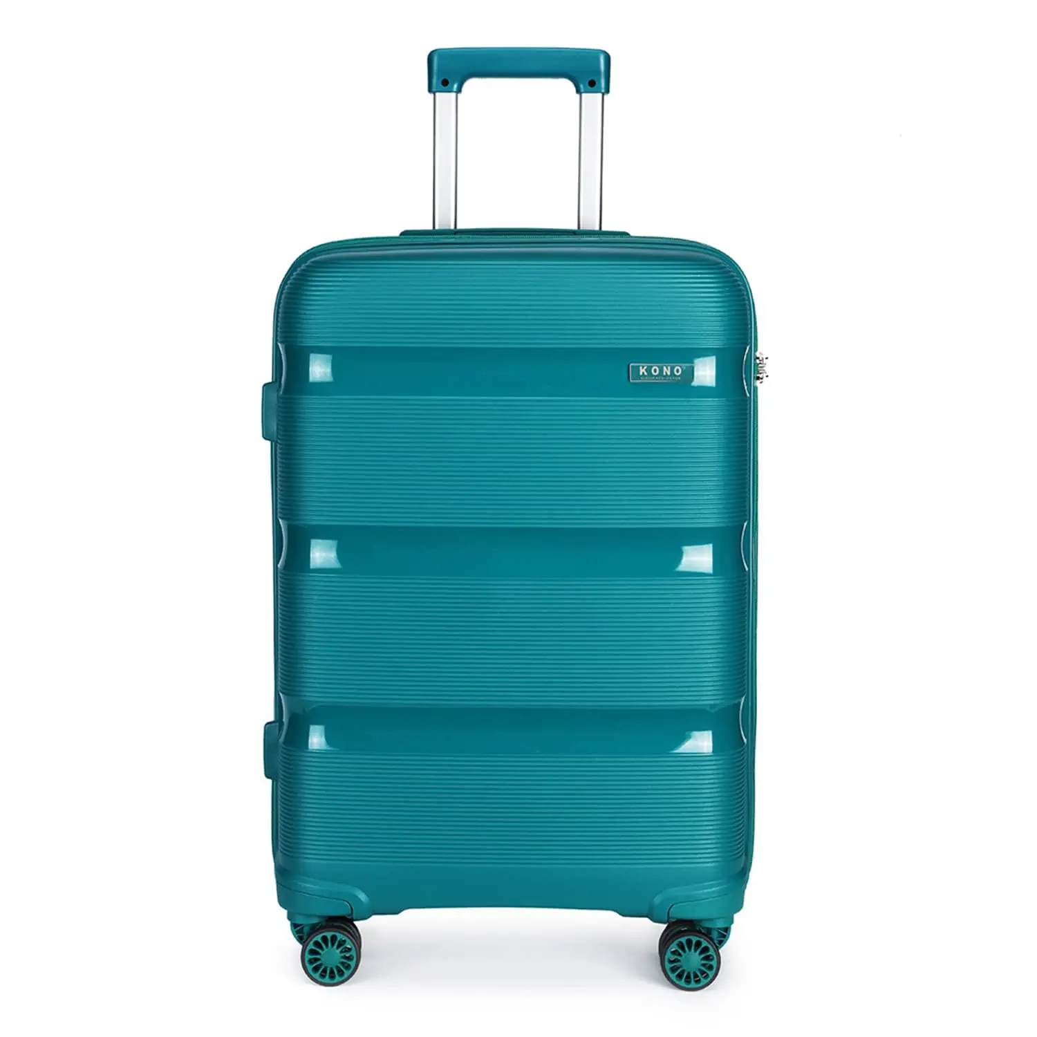 KONO hand luggage Trolley Case with TSA Lock, 4 Twin wheels, Fashionable Polypropylene Hardshell Case, 55x40x21cm, 40L