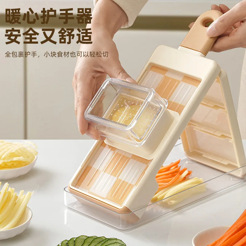 Home kitchen does not hurt hands, potato shredder, multi-functional vegetable cutting artifact, radish wiping and slicing tool