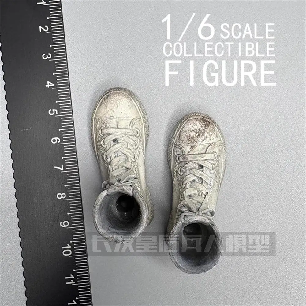 3ATOYS 1/6th رمادي أبيض مع تأثير القذرة الأحذية الصلبة الأحذية المواد البلاستيكية الملحقات ل 12 "COO BD001 عمل الشكل لتقوم بها بنفسك جمع #1