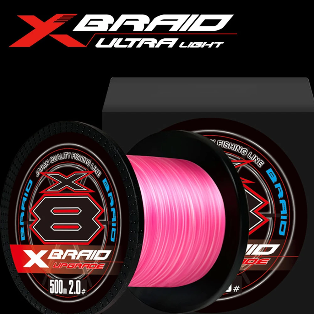 

Japan Original Upgrade X12 X8 Braid Pink White Multifilament Fishing Line 100M 300M Carp Fishing Accessories pesca