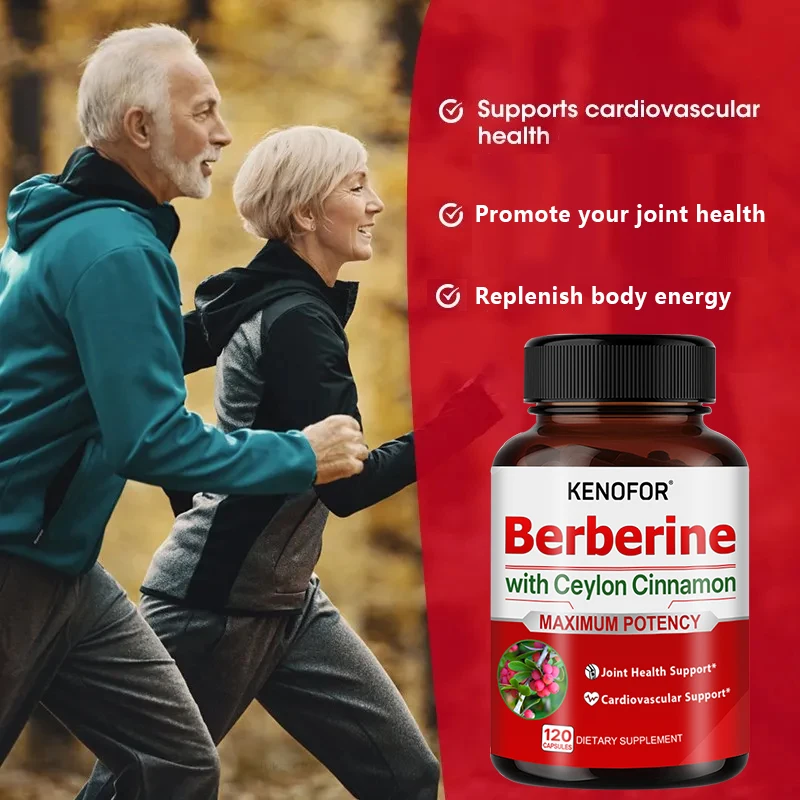 Berberine and Ceylon Cinnamon Capsules - Supports Joints, Cardiovascular System and Overall Health, Relieves Muscle Pain