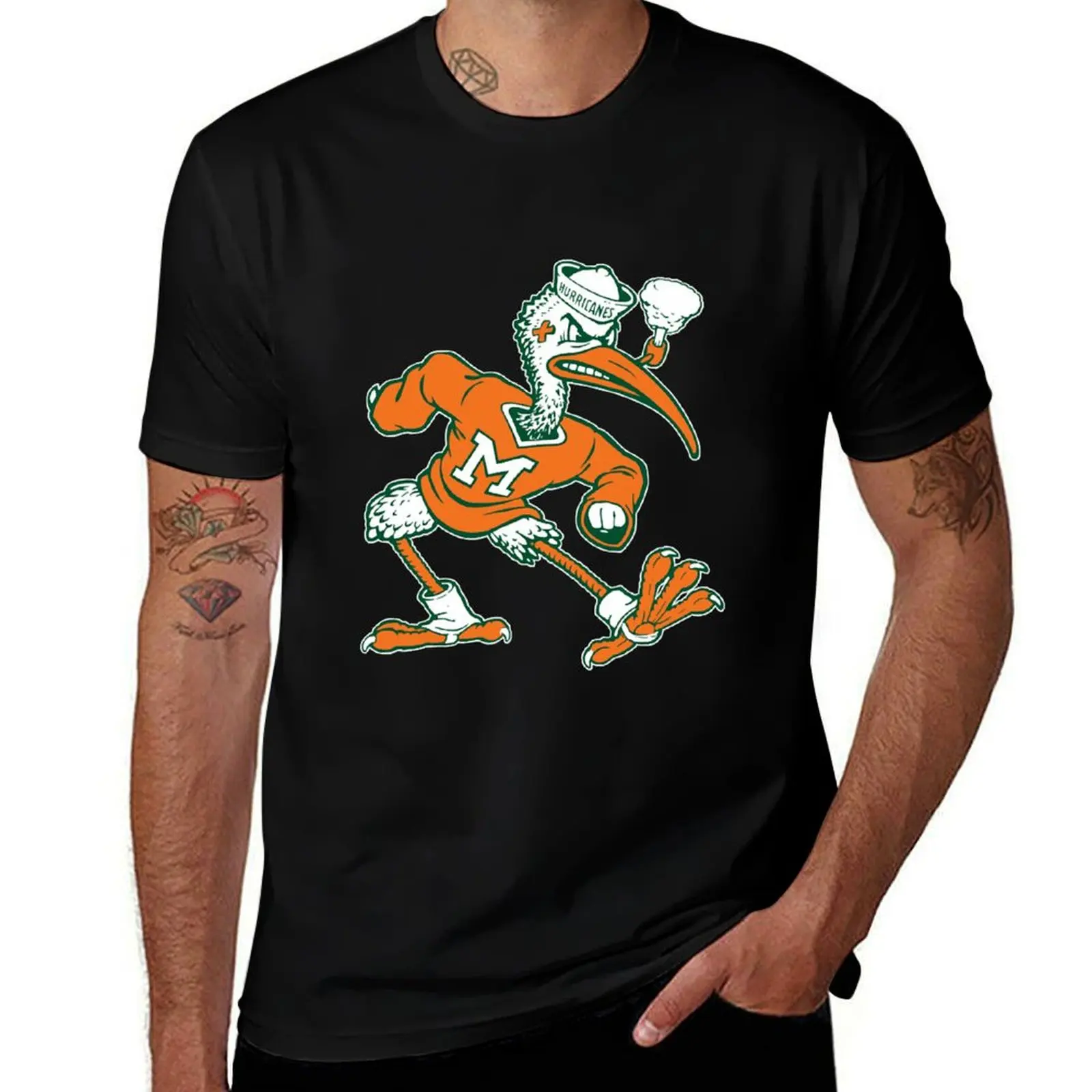 

Miami t Univ. funny t of for cotton man of Mascot man T-Shirt graphic Sebastian for shirts Mascot shirts Vintage
