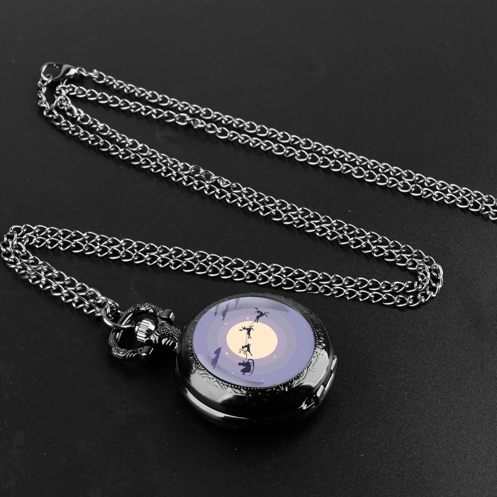 Merry Christmas Gifts Glass Dome Quartz Pocket Watch With Durable Chain Arabic Numeral Dial Extraordinary Gifts for Men Kids