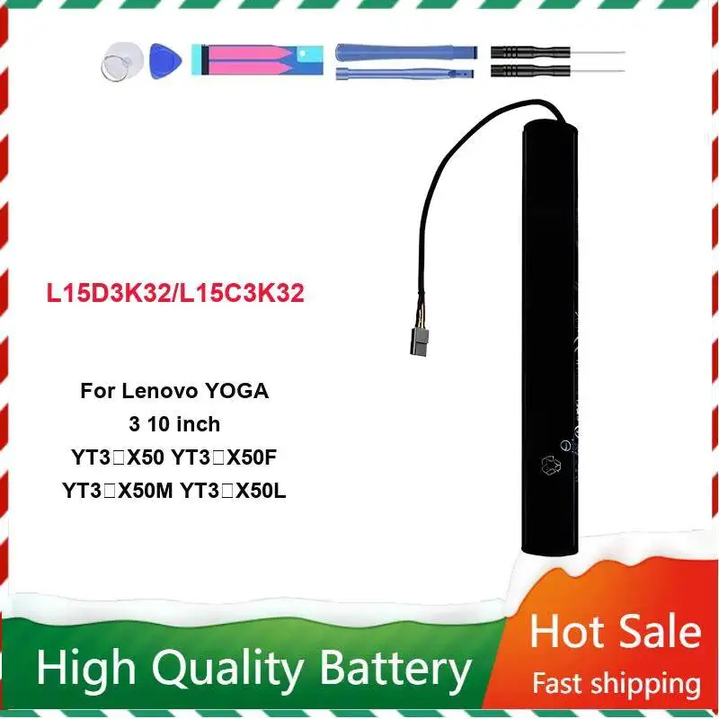 Batería para tableta de alto rendimiento L15D3K32 L15C3K32 para Lenovo Yoga 3 10 pulgadas YT3‑X50 YT3‑X50F YT3‑X50M YT3‑X50L 8400mAh