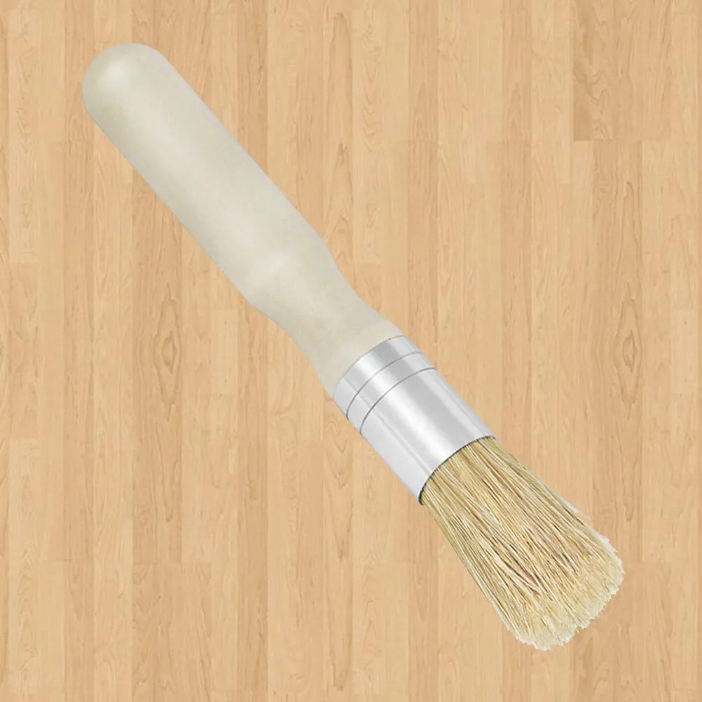 

Wooden Handle Paint Brushes Bristle Brush for Oil Watercolor Painting Furniture Chalk Toddler Stencil Acrylic Art Craft