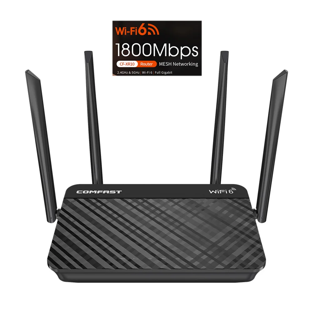 Comfast XR11 WiFi 6 Router Gigabit 2.4G 5.0GHz Dual-Band 1800Mbps Amplifier Mesh WiFi 4 High Gain Omnidirectional Antenna